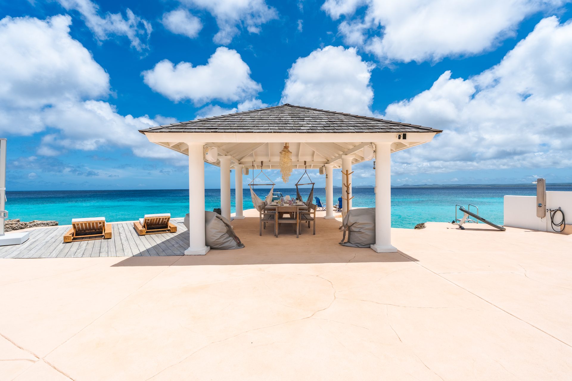 Waterfront gazebo at the tip of the point